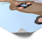 Witzige Ratte mit Kamera-Cartoon-Illustration Poster (Ecke)