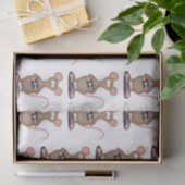 Witzige Ratte mit Kamera-Cartoon-Illustration Seidenpapier (Geschenk)