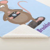 Witzige Ratte mit Kamera-Cartoon-Illustration Sherpadecke (3/4)