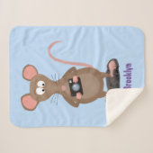 Witzige Ratte mit Kamera-Cartoon-Illustration Sherpadecke (Vorderseite (Horizontal))