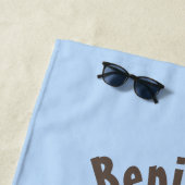 Witzige Ratte mit Kamera-Cartoon-Illustration Strandtuch (Beispiel)