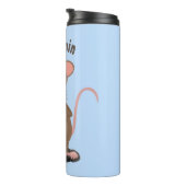 Witzige Ratte mit Kamera-Cartoon-Illustration Thermosbecher (Nach rechts gedreht)