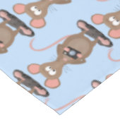 Witzige Ratte mit Kamera-Cartoon-Illustration Tischdecke (Schrägansicht)