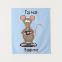 Witzige Ratte mit Kamera-Cartoon-Illustration