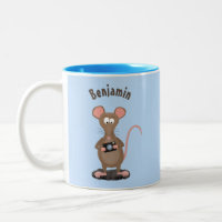 Witzige Ratte mit Kamera-Cartoon-Illustration