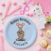 Witzige Ratte und Kamera personalisiert Pappteller (Party)