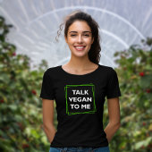 Witzige Rede Vegan für mich, grüner und weißer Akt T-Shirt