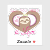 witzige Schläge Girl Samurai Zombie Sloth Power Aufkleber (Blatt)