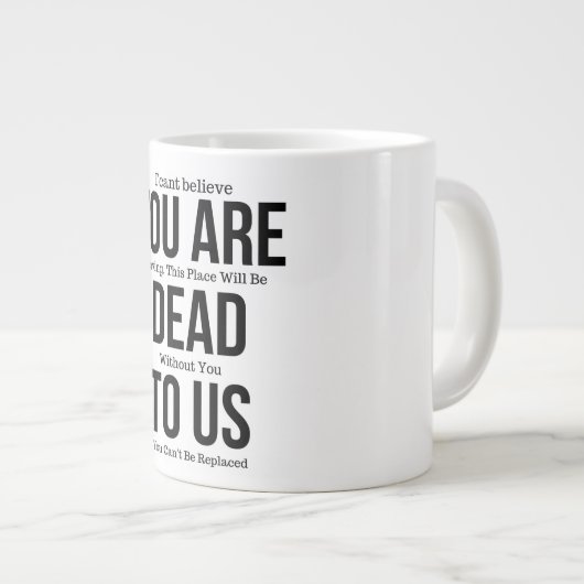 Witzige Schläger für Arbeiter Jumbo-Tasse (Vorderseite Rechts)