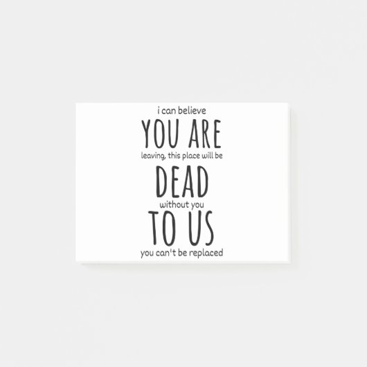 Witzige Schläger für Kollegen, du bist jetzt tot f Post-it Klebezettel (Vorderseite)