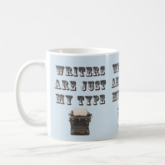 Witzige Schriftsteller sind mein Typenlogan Kaffeetasse (Links)