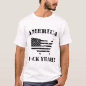 Witzige Shirts AMERICA, F*CK YEAH! -abgewetzt (Vorderseite)