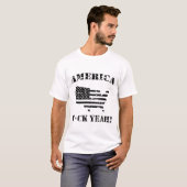 Witzige Shirts AMERICA, F*CK YEAH! -abgewetzt (Vorne ganz)