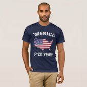 Witzige Shirts - AMERIKA, F*CK YEAH! (Vorne ganz)