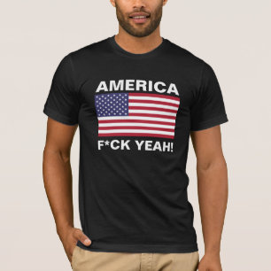 Witzige Shirts - AMERIKA, F*CK YEAH!