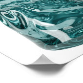 Witzige silberne ABSTRACT ART Grafikdesign Poster (Ecke)