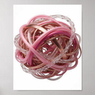 Witzige silberne ABSTRACTE KUNST Moderne Gestaltun Poster