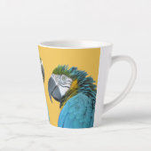 Witzige Talking Papageien Kruste. BG Latte Tasse (Rechts)