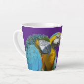 Witzige Talking Papageien Kruste. BG Lila Latte-Ta Milchtasse (Linke Ecke)