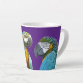 Witzige Talking Papageien Kruste. BG Lila Latte-Ta Milchtasse (Rechte Ecke)