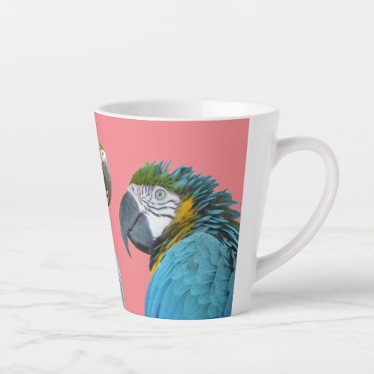 Witzige Talking Papageien Kruste. BG Pink Latte Ta Milchtasse (Rechts)
