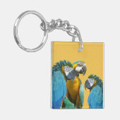 Witzige Talking Papageien Kruste. Text + Schlüssel Schlüsselanhänger (Vorderseite links)