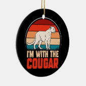 Witzige Tiergrafik, ich bin mit dem Cumgar Keramik Ornament (Rechts)