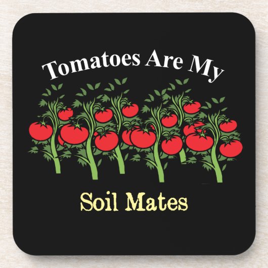 Witzige Tomaten sind meine Bodenmädchen Getränkeuntersetzer (Vorderseite)