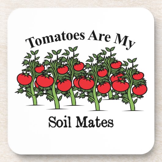 Witzige Tomaten sind meine Bodenmädchen Getränkeuntersetzer (Vorderseite)