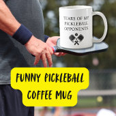 Witzige Tränen meiner Gegner im Pickleball Text Kaffeetasse