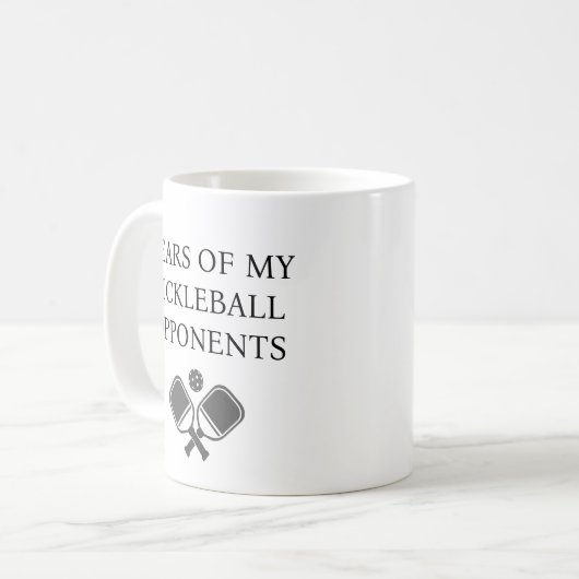 Witzige Tränen meiner Gegner im Pickleball Text Kaffeetasse (Vorderseite Links)
