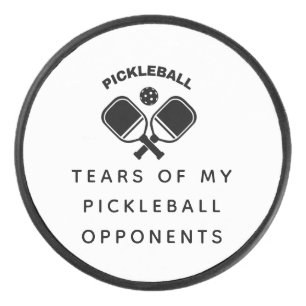 Witzige Tränen meiner Pickleball-Gegner Typografie Eishockey Puck