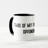 Witzige Tränen meiner Pickleball-Gegner Typografie Tasse (Vorderseite Links)