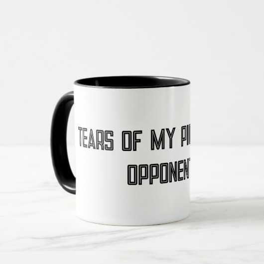 Witzige Tränen meiner Pickleball-Gegner Typografie Tasse (Vorderseite Links)