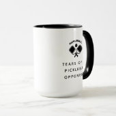 Witzige Tränen meiner Pickleball-Gegner Typografie Tasse (VorderseiteRechts)