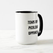 Witzige Tränen meiner Pickleball-Gegner Typografie Tasse (VorderseiteRechts)