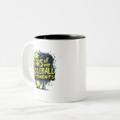 Witzige Tränen meiner Pickleball-Gegner Typografie Zweifarbige Tasse (Vorderseite Links)