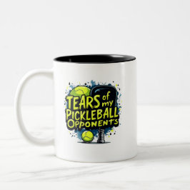 Witzige Tränen meiner Pickleball-Gegner Typografie Zweifarbige Tasse