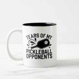 Witzige Tränen meiner Pickleball-Gegner Typografie Zweifarbige Tasse