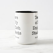 Witzige Tränen meiner Schüler | Englischlehrer Zweifarbige Tasse (Mittel)