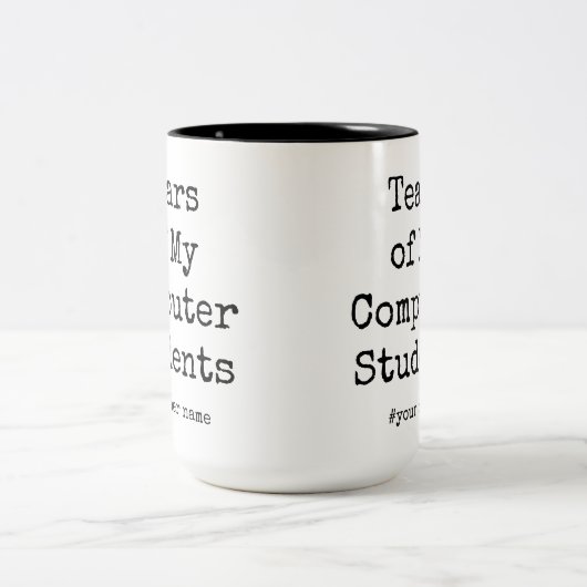 Witzige Tränen meiner Schüler | Informatiker Zweifarbige Tasse (Mittel)