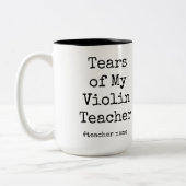 Witzige Tränen meiner Violinschüler | Geigenliebha Zweifarbige Tasse (Links)