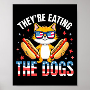 Witzige Trump sie essen die Hunde die Katzen die Poster