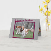 Witzige "Vatertag"-Karte mit Niedlichen Running BA Karte (Gelbe Blume)