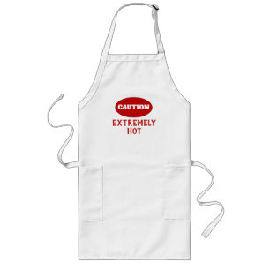 Witzige Vorsicht extrem heiß Lange Schürze