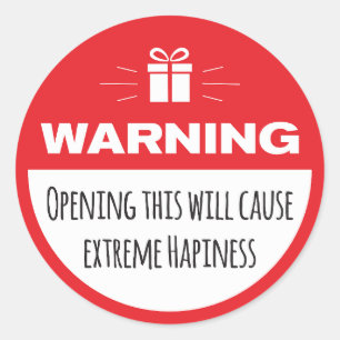 Witzige Warnung: Extremes Glück Runder Aufkleber