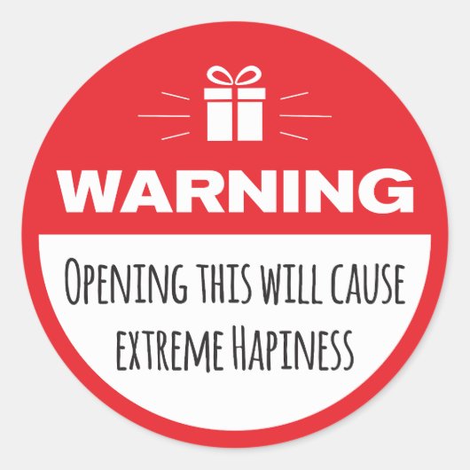 Witzige Warnung: Extremes Glück Runder Aufkleber (Vorderseite)