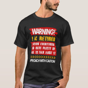 Witzige Warnung! Ich bin Senioren Vint für Rentene T-Shirt