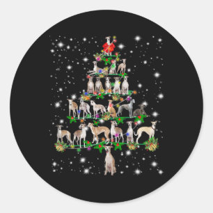 witzige Weihnachtsbaumdekoration Runder Aufkleber