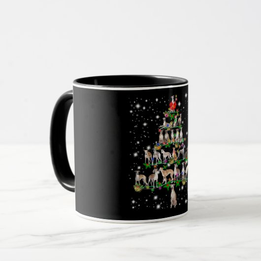 witzige Weihnachtsbaumdekoration Tasse (Vorderseite Links)